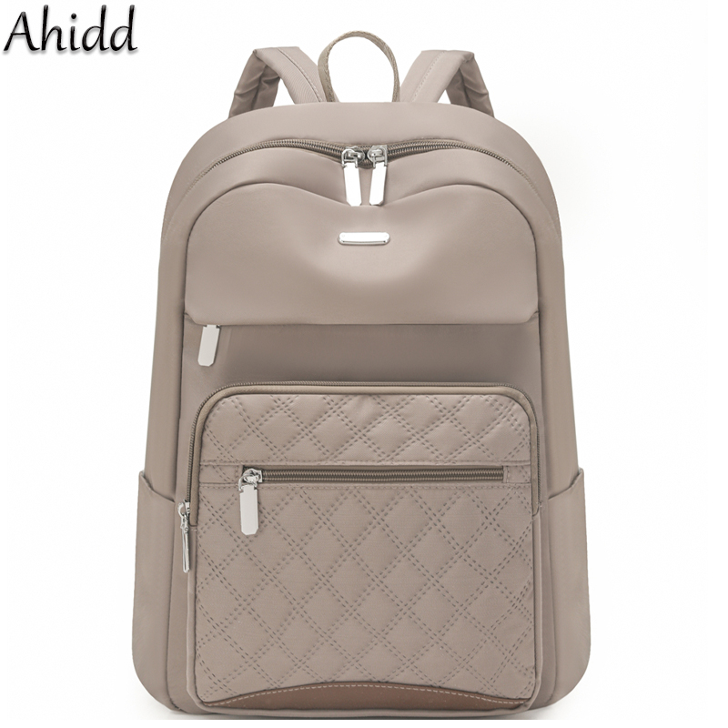 Laptop Accessories Box - Modny plecak w kratę dla kobiet,